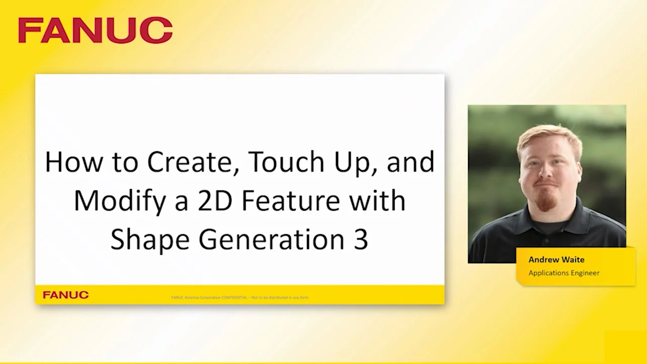 How to Create Touch Up and Modify a 2 D feature with Shape Generation 3