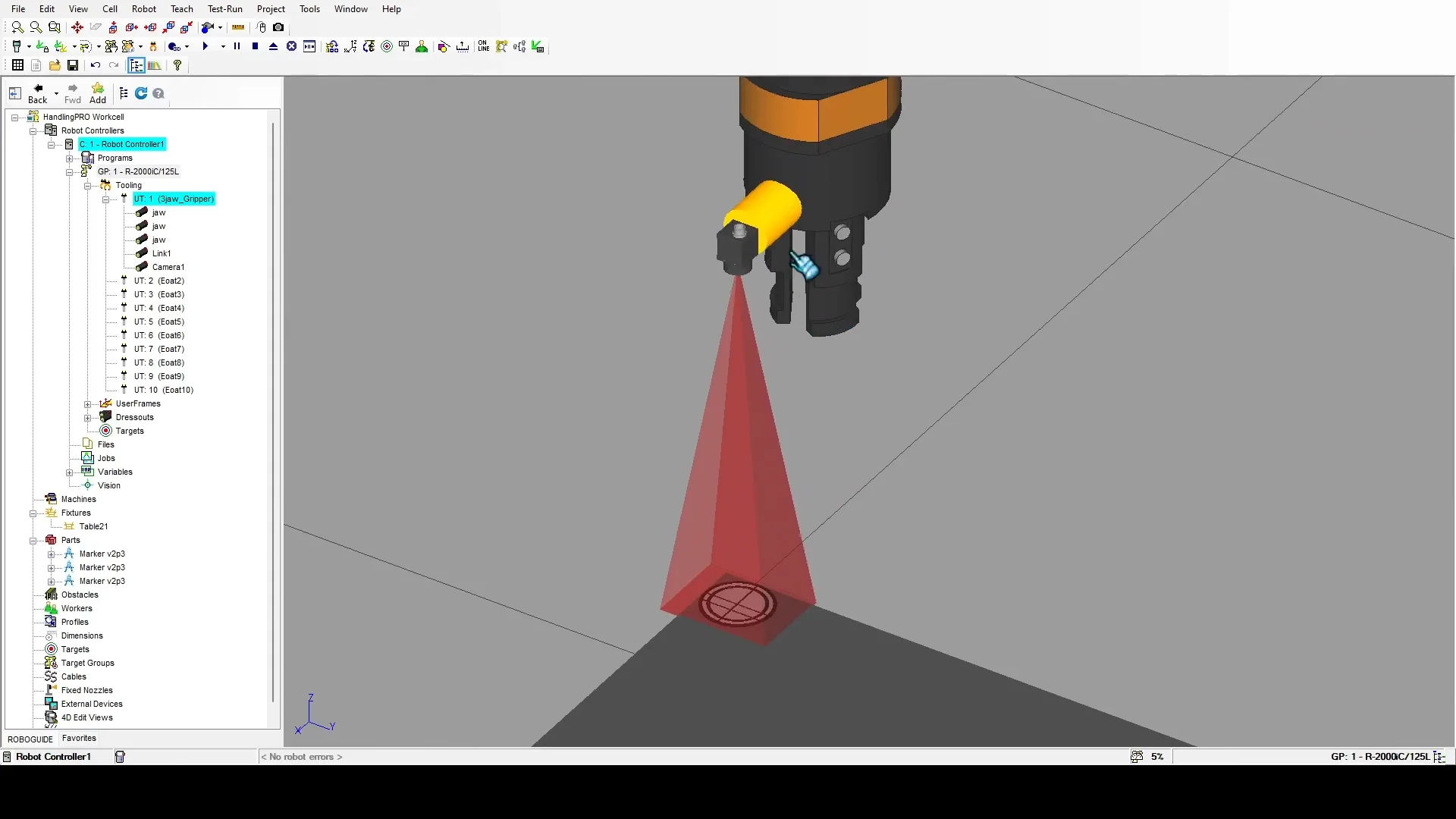 I Rcalibration Vision Frame Set Execution in ROBOGUIDE