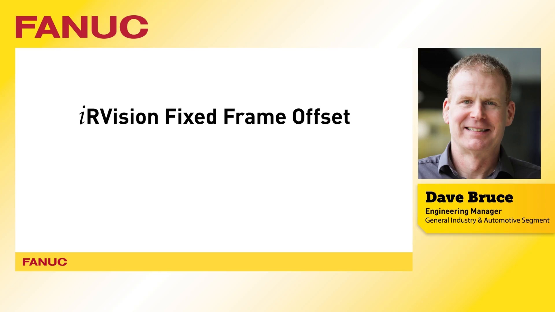 iRVision Fixed Frame Offset | Tech Transfer