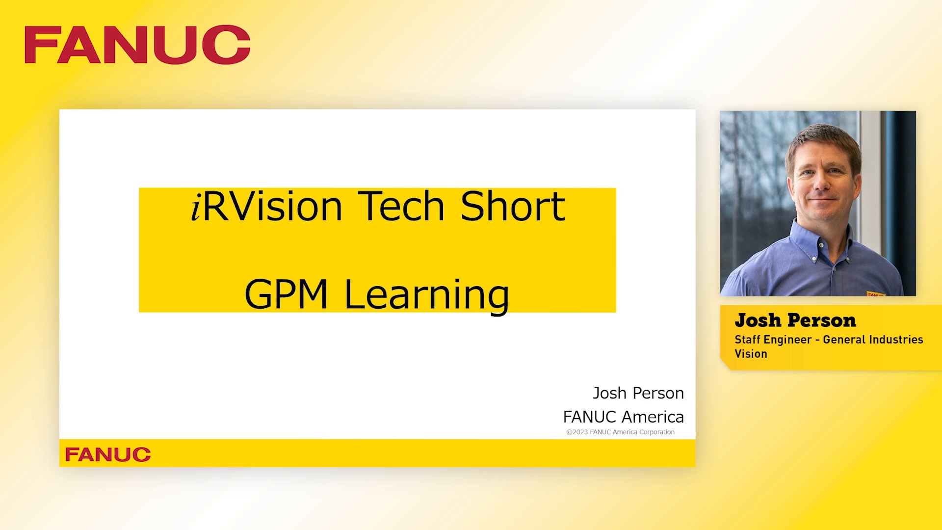 I R Vision GPM Locator Learning Feature