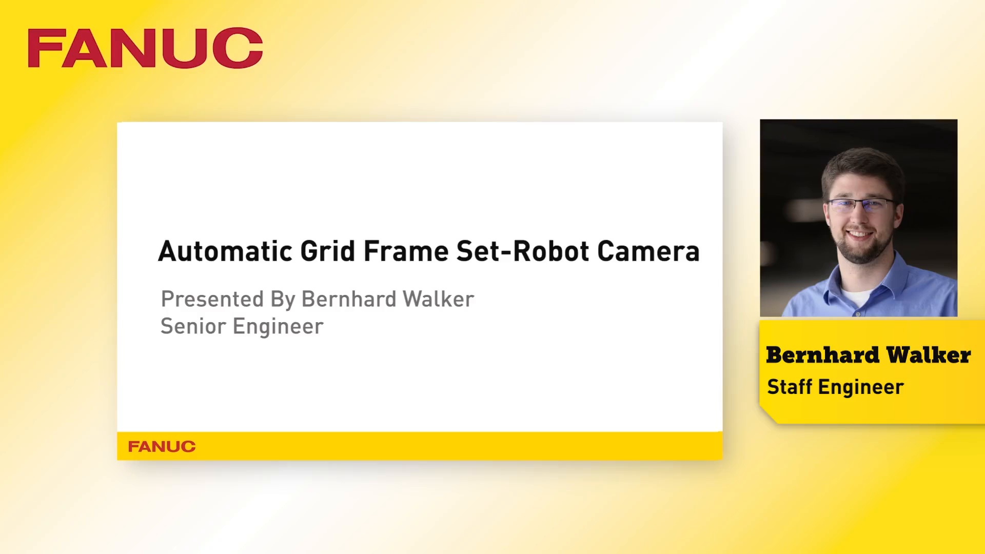 I R Vision Robot Mounted Camera Automatic Grid Frame Set