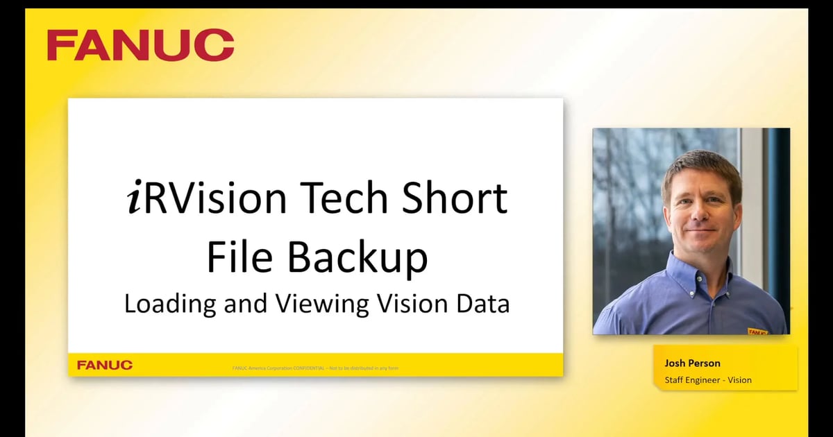 Irvision Software iRVision Viewing Vision Data from Backup | Tech Transfer