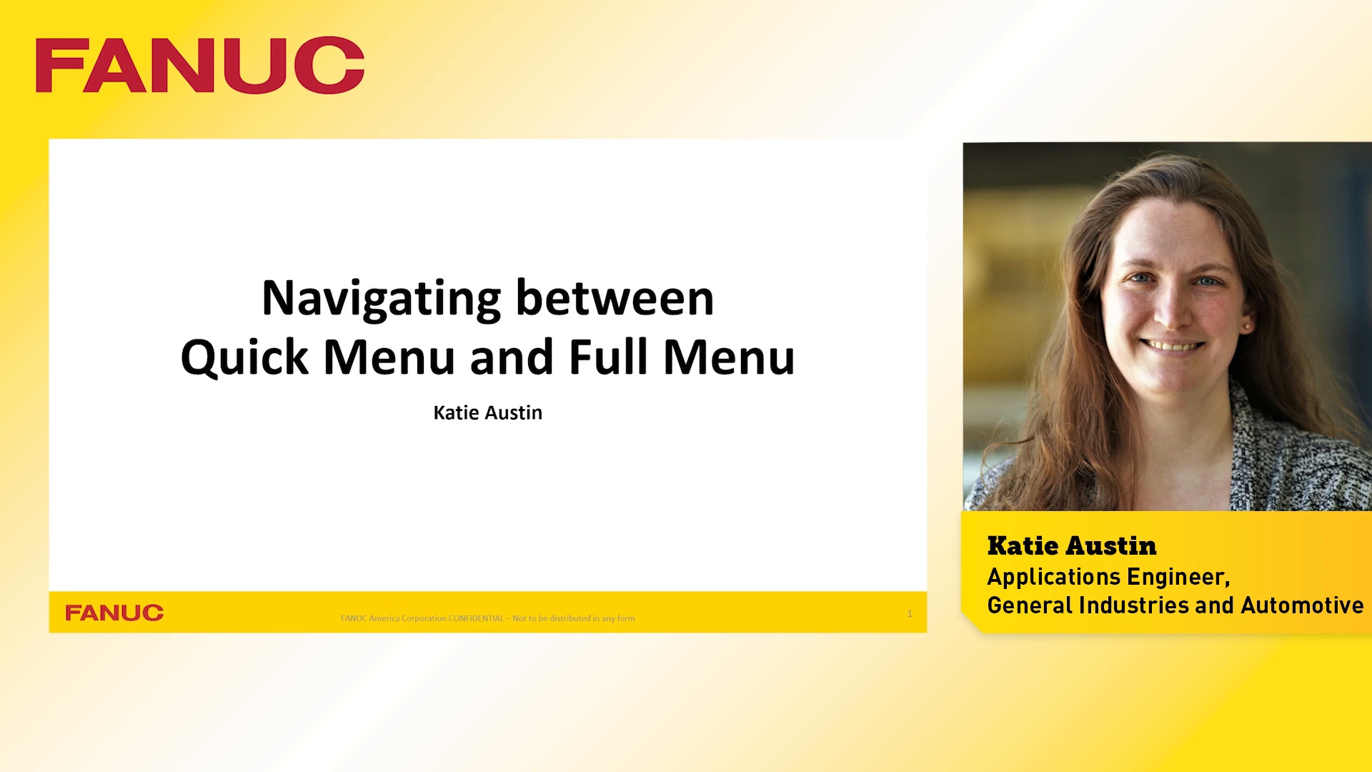 Navigating between Quick Menu and Full Menu