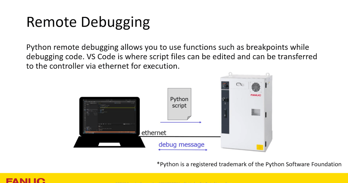R-50iA Controller Remote Debugging for Python | Tech Transfer