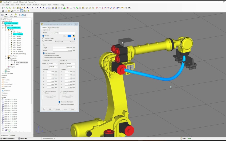 ROBOGUIDE Robot Dressout