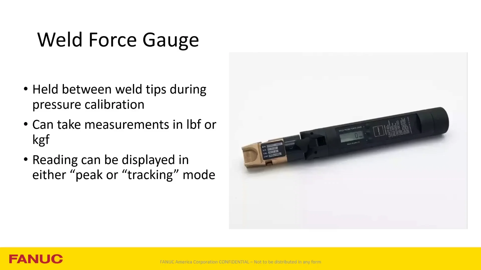 Servo Gun Setup Pressure Calibration