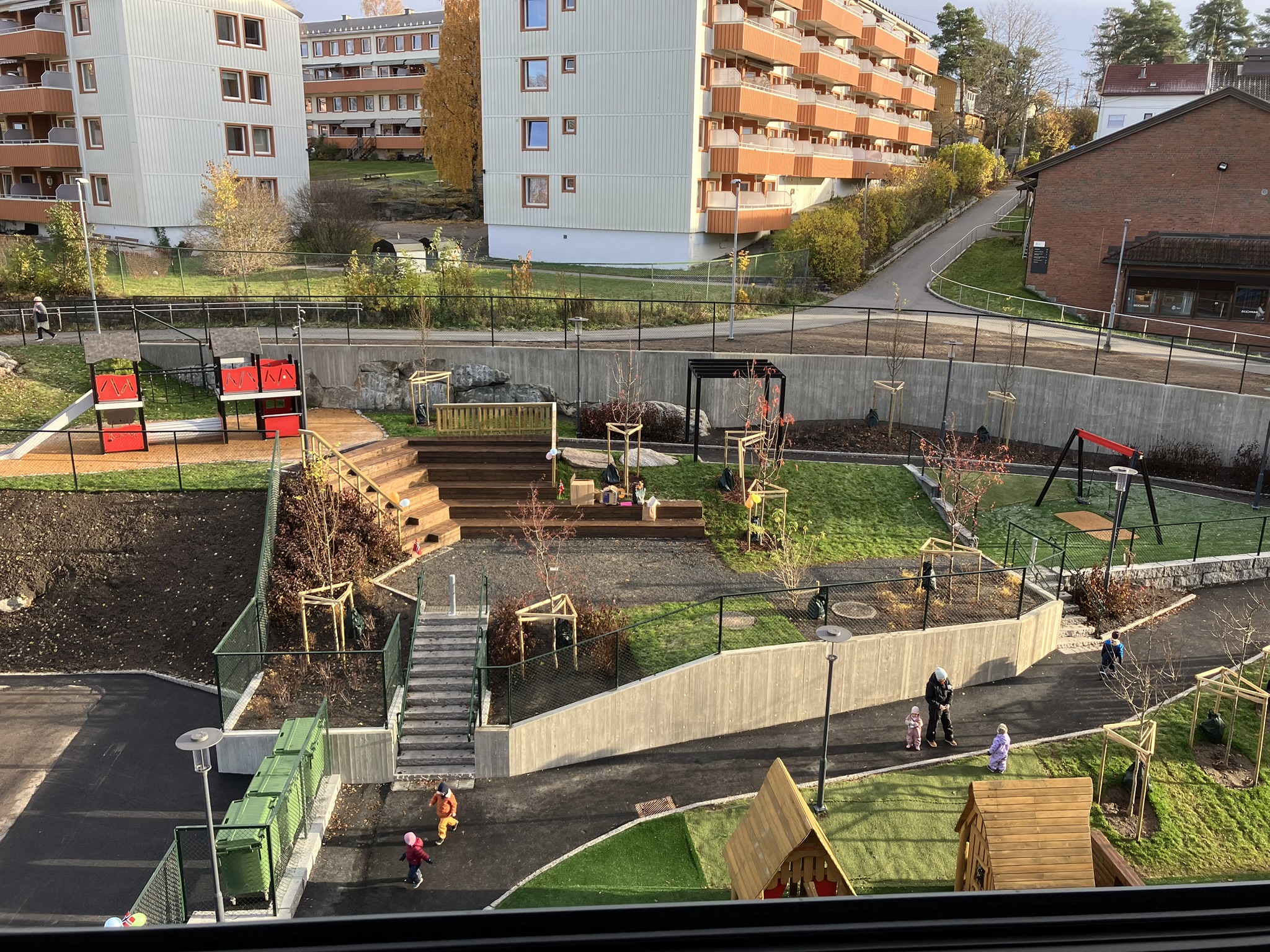 Uteområdet i en barnehage