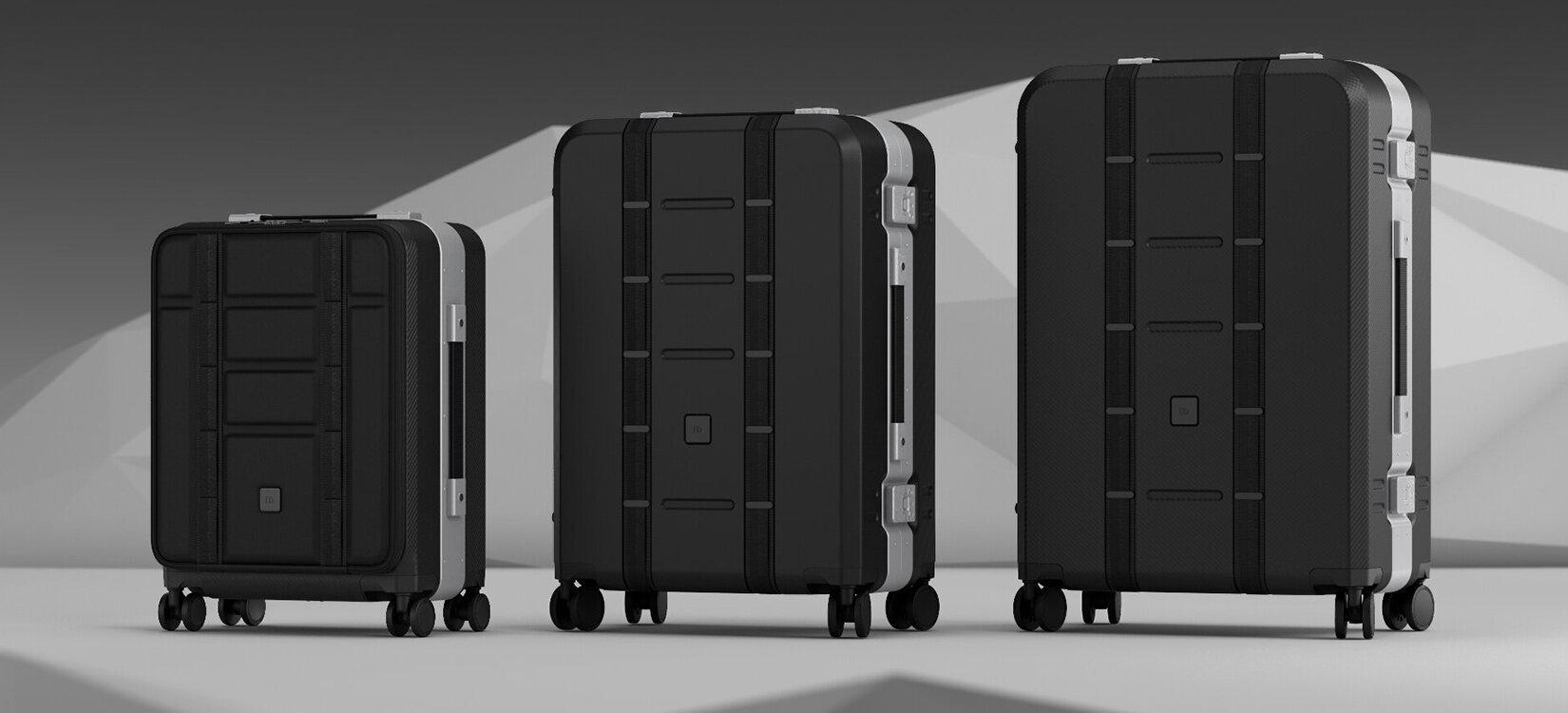 Produktbilde av tre kofferter i ulike størrelser.