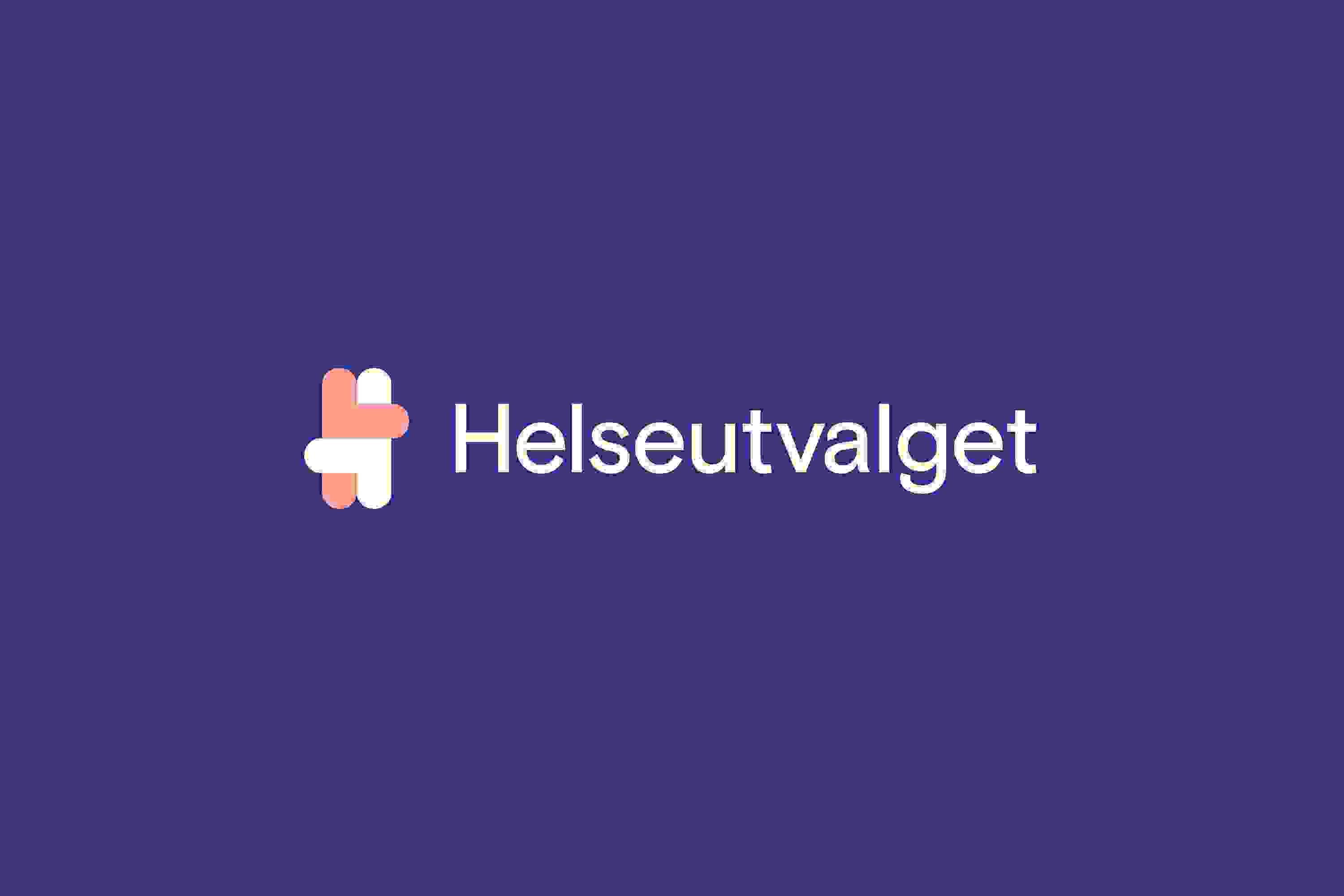Helseutvalgets logo på blå bakgrunn.