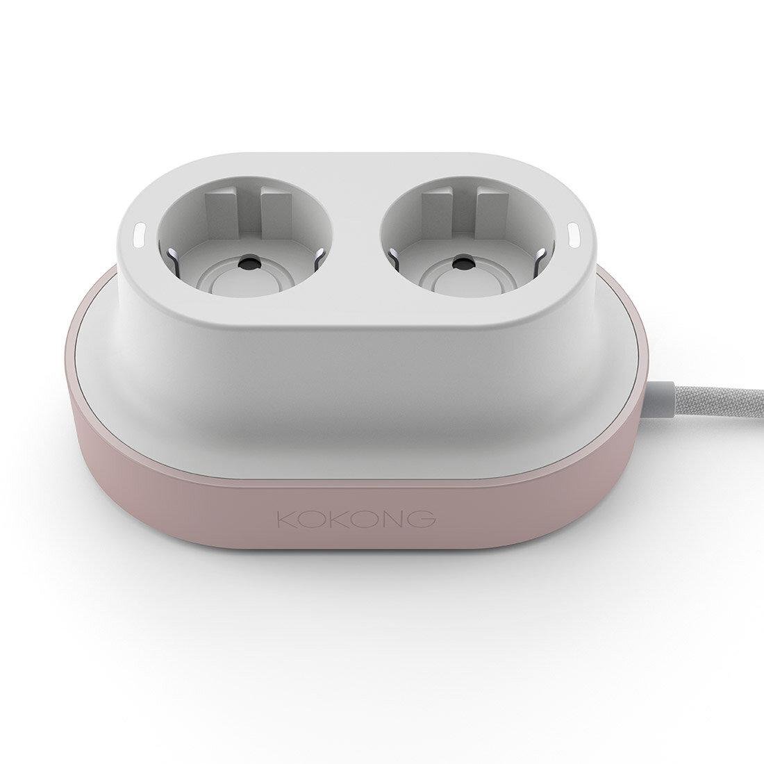 En hvit forgrener på rosa base.