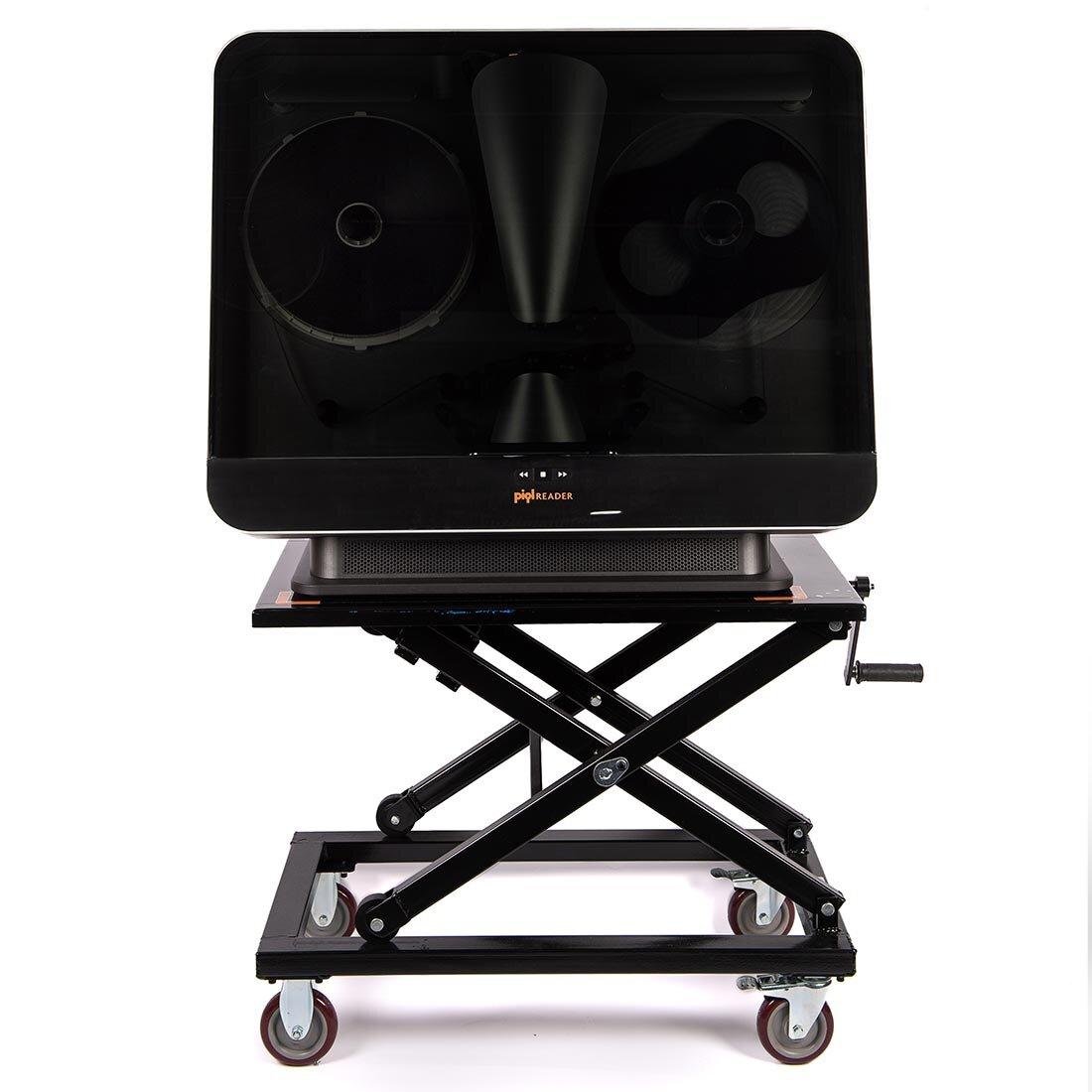 Et sort apparat på stativ