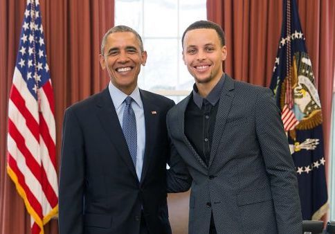 Barack Obama and Steph Curry