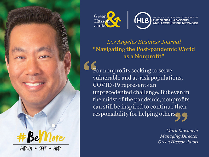 2020 11 23 LABJ article COVID19 Nonprofits Mark