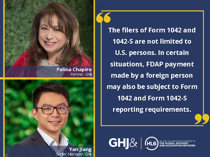 2021 03 05 Tax Season Readiness International Tax Compliance Form 1042 and Form 1042 S