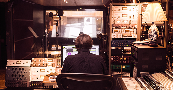 Working in studio