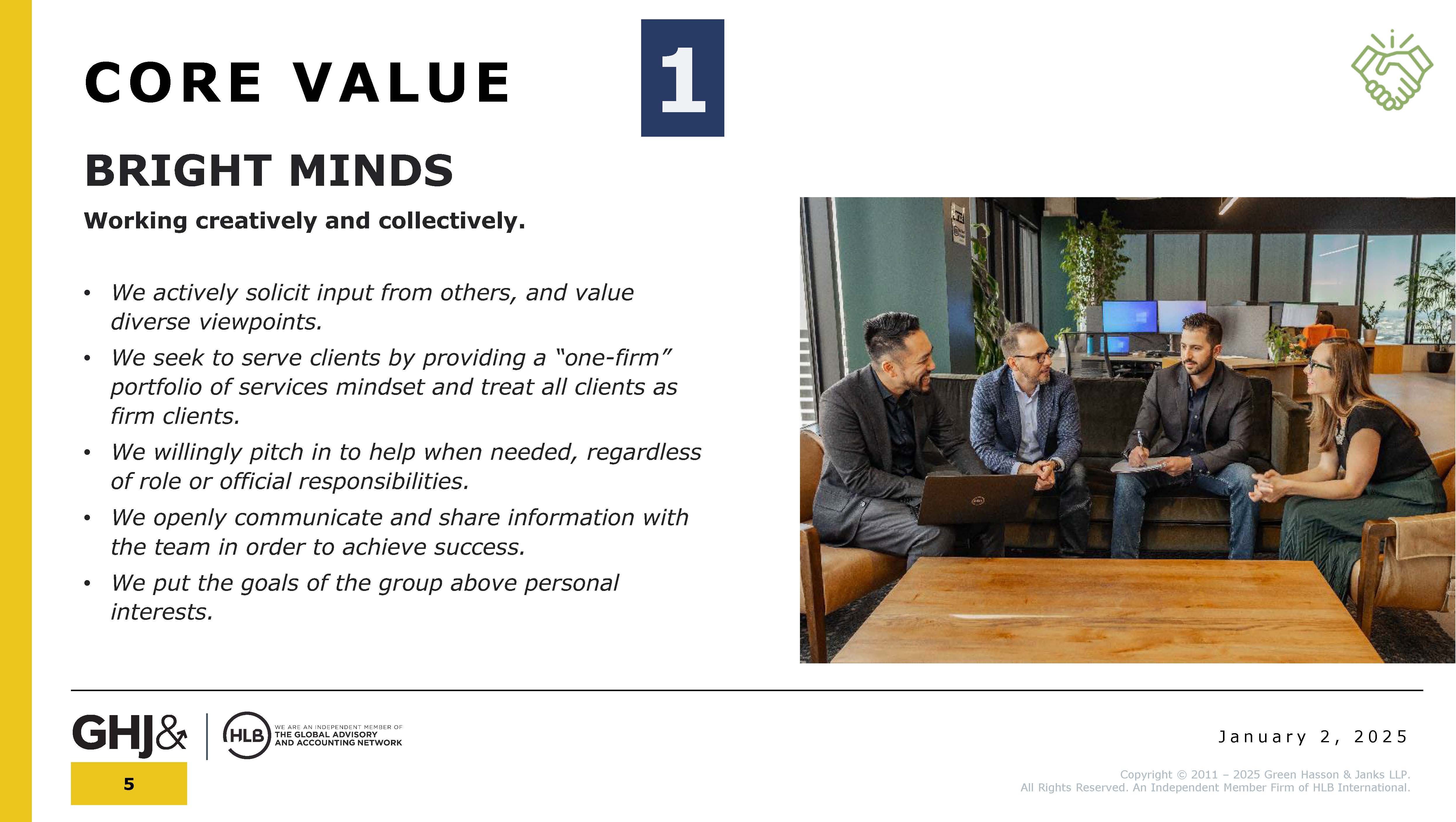 Vision and Values- GHJ