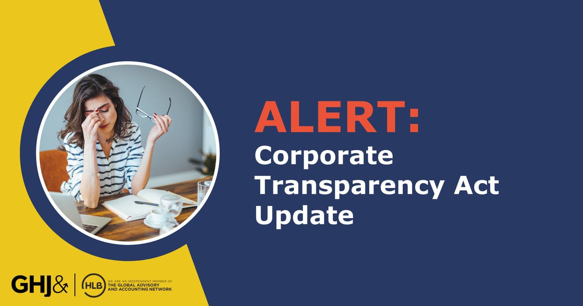 Updated Transparency Corporate Transparency Act Update - GHJ