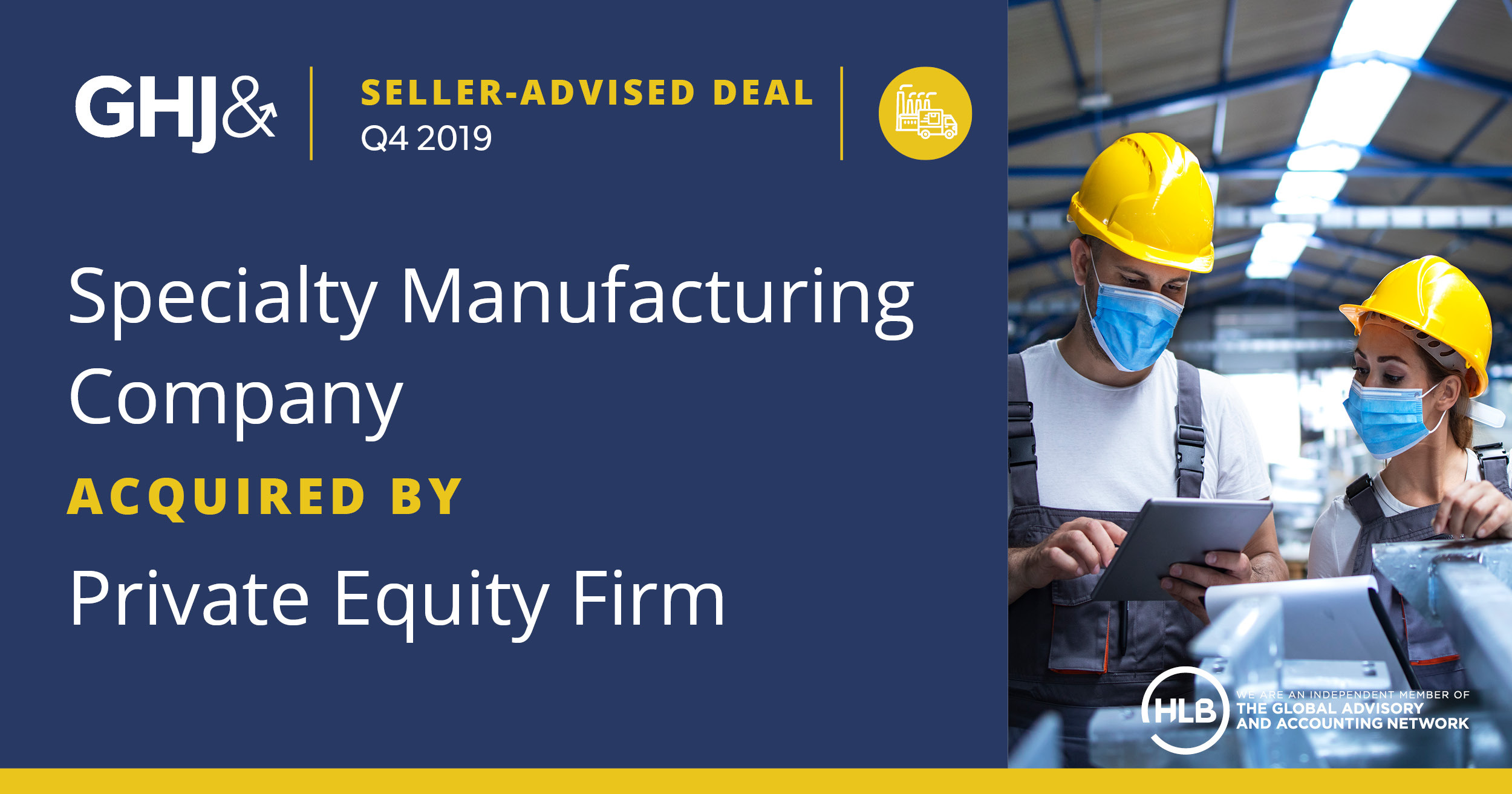 Confidential Specialty Manufacturing Aquired by Confidential Private Equity