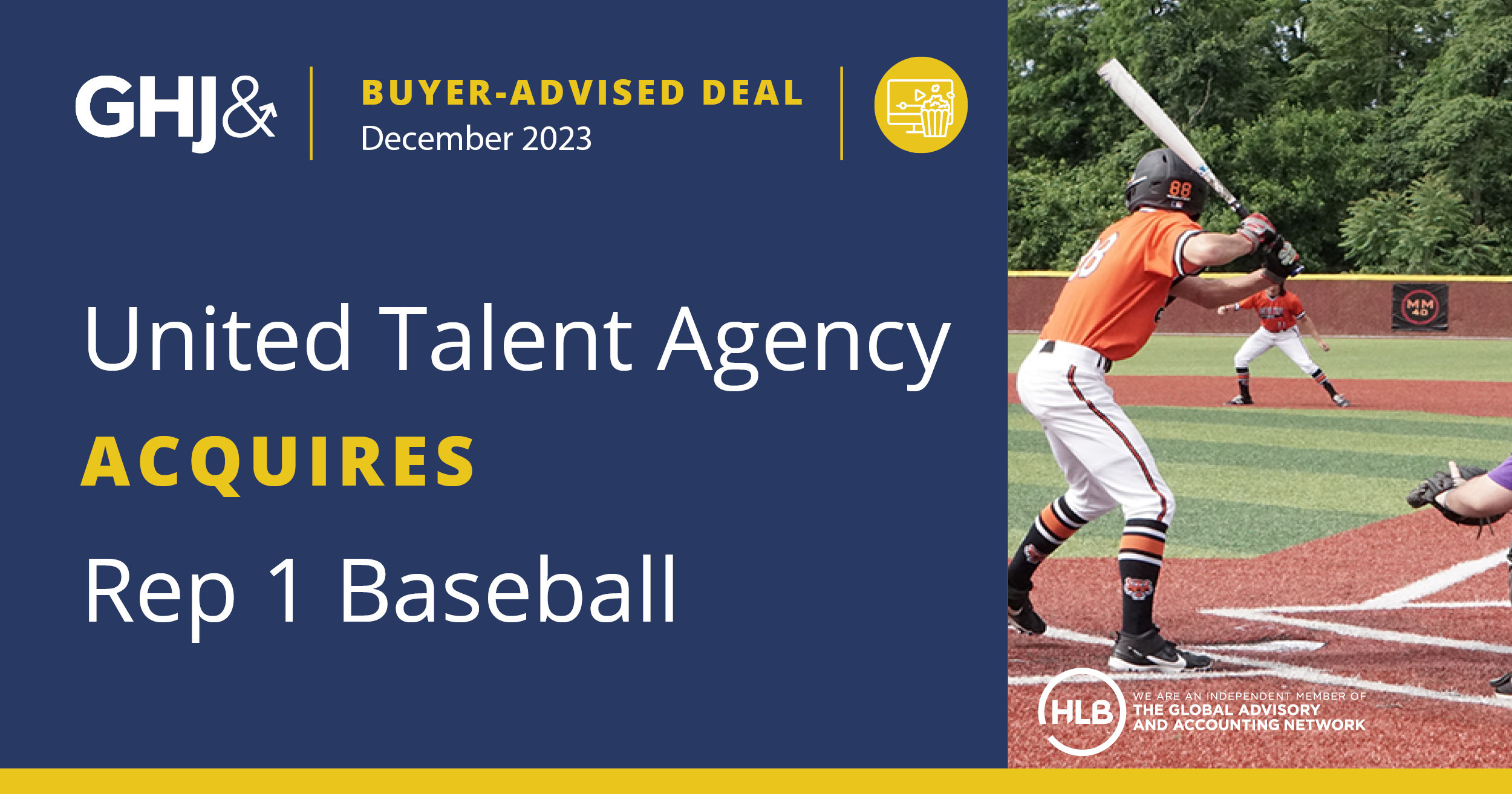 United Talent Agency Acquires Rep 1 Baseball