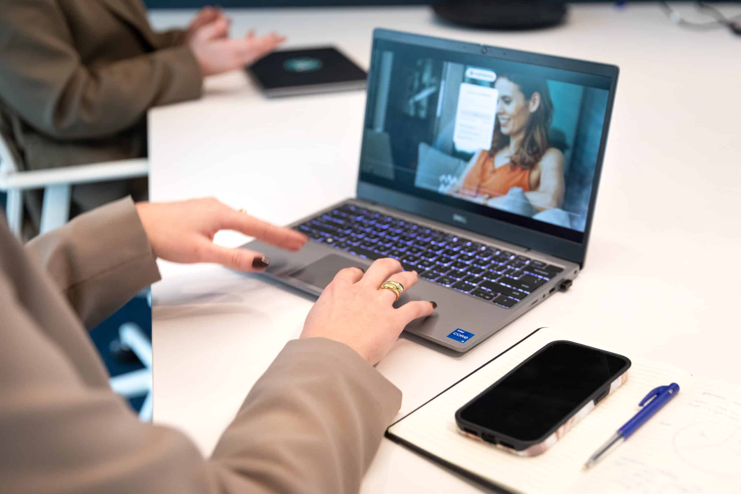Person working on their laptop