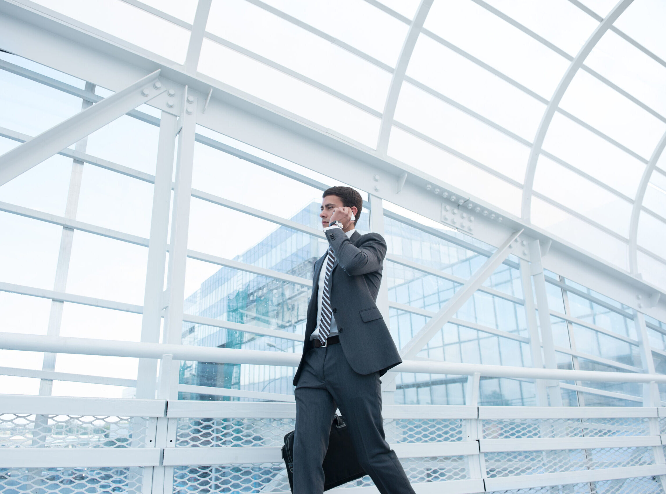 businessman carrying briefcase