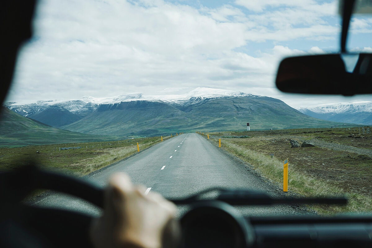 truck driver POV Canada mountains