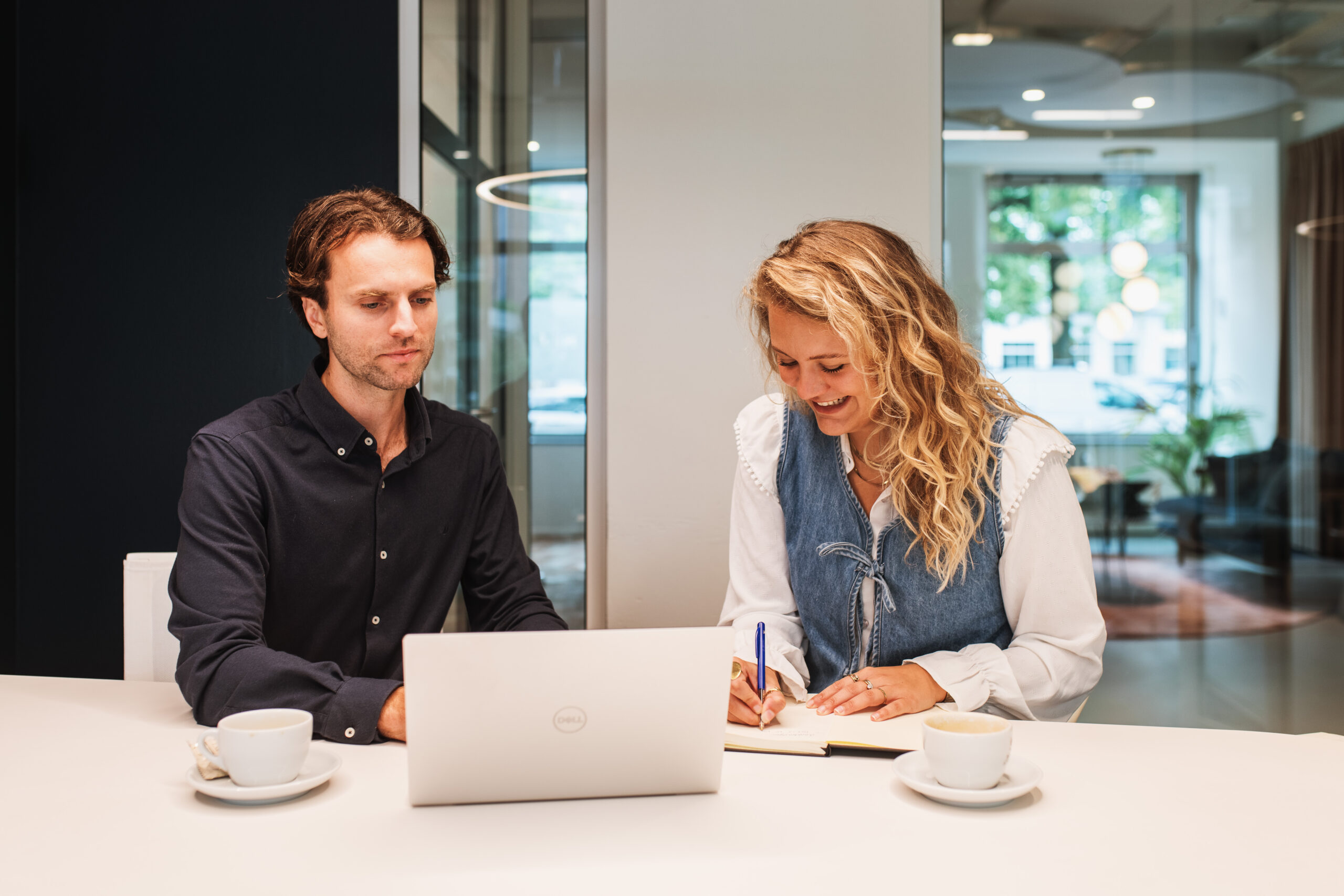 Employees working in an office