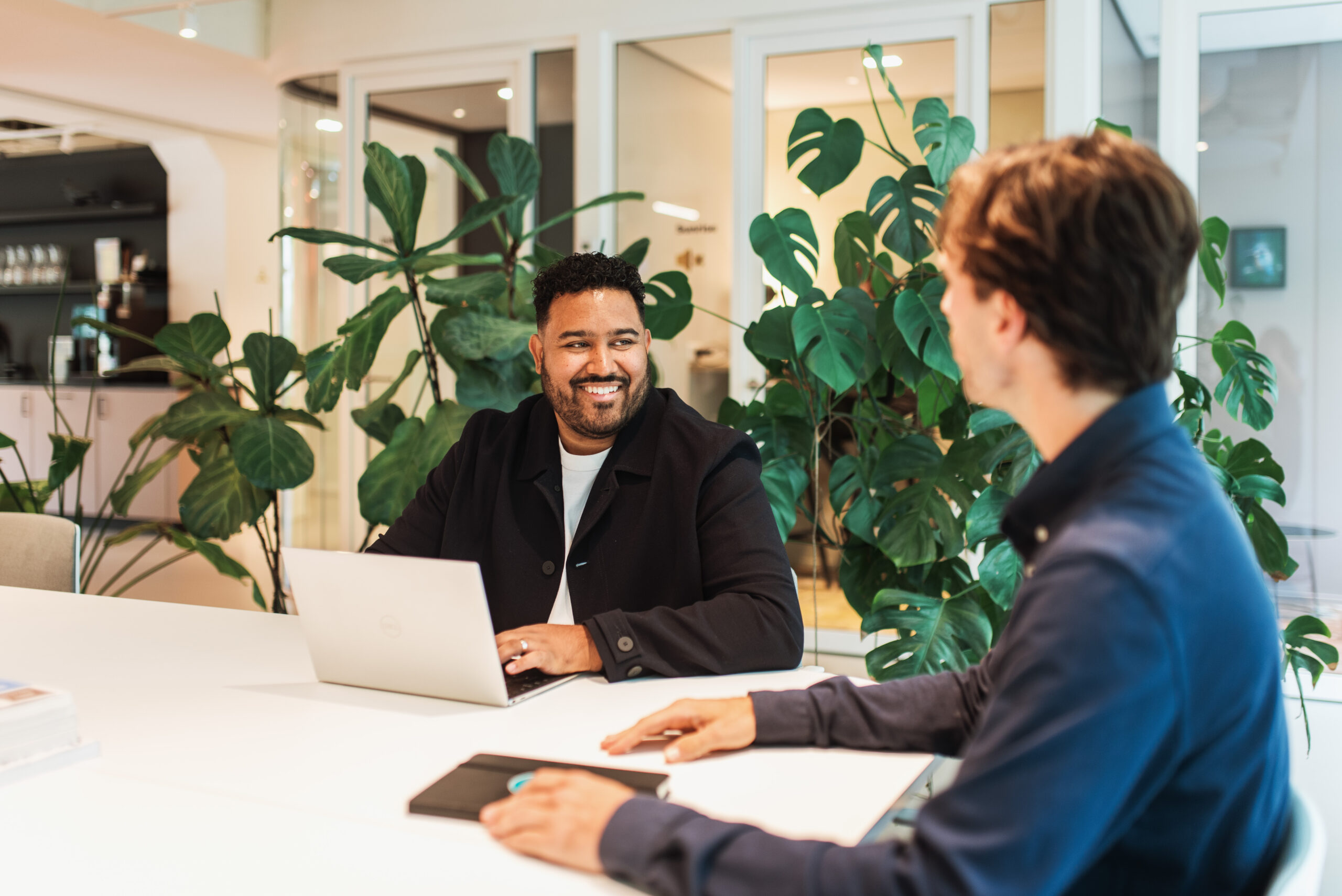 DISA colleagues working together at a conference table