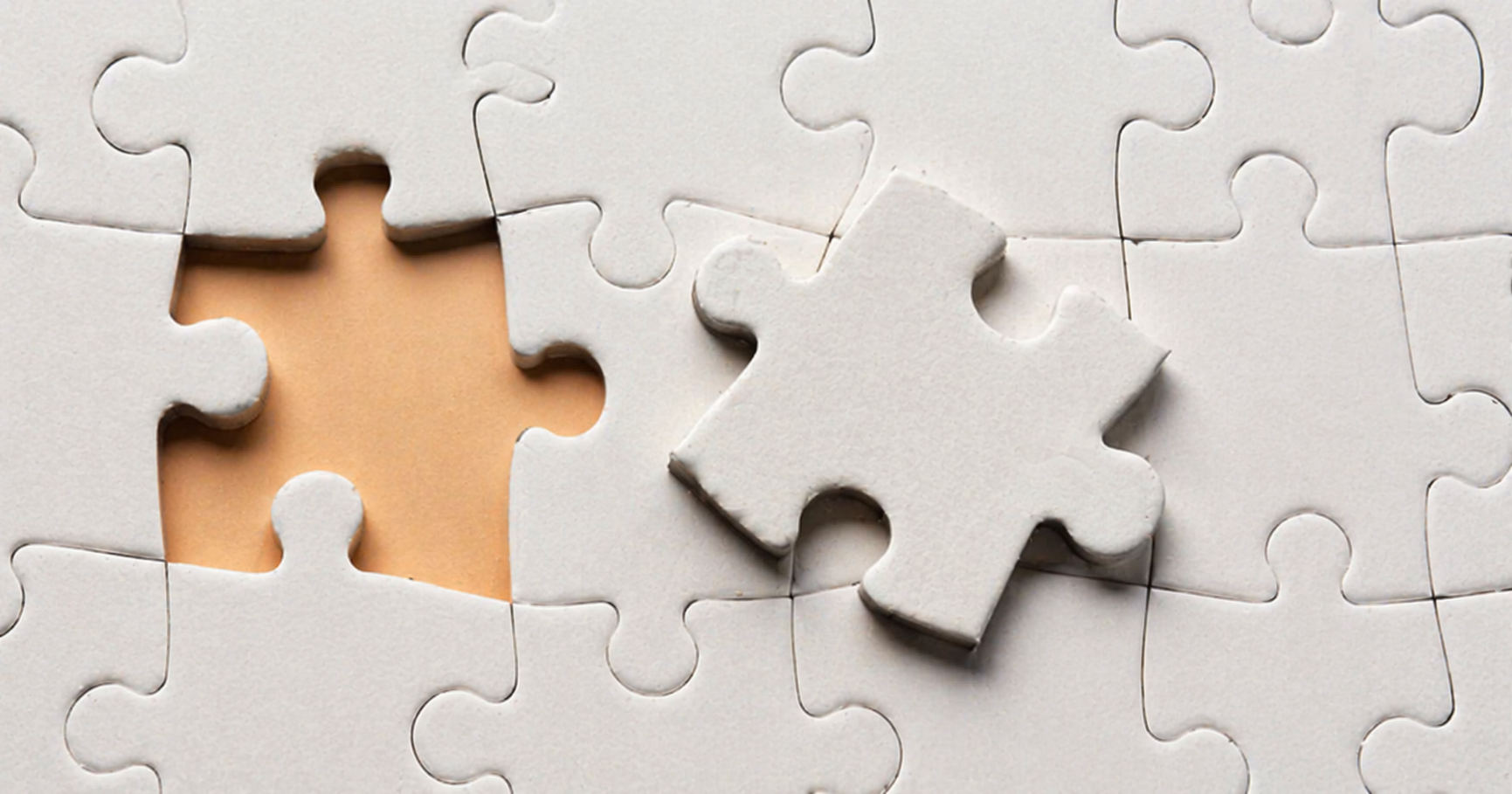 Pussel med en pusselbit som inte passar