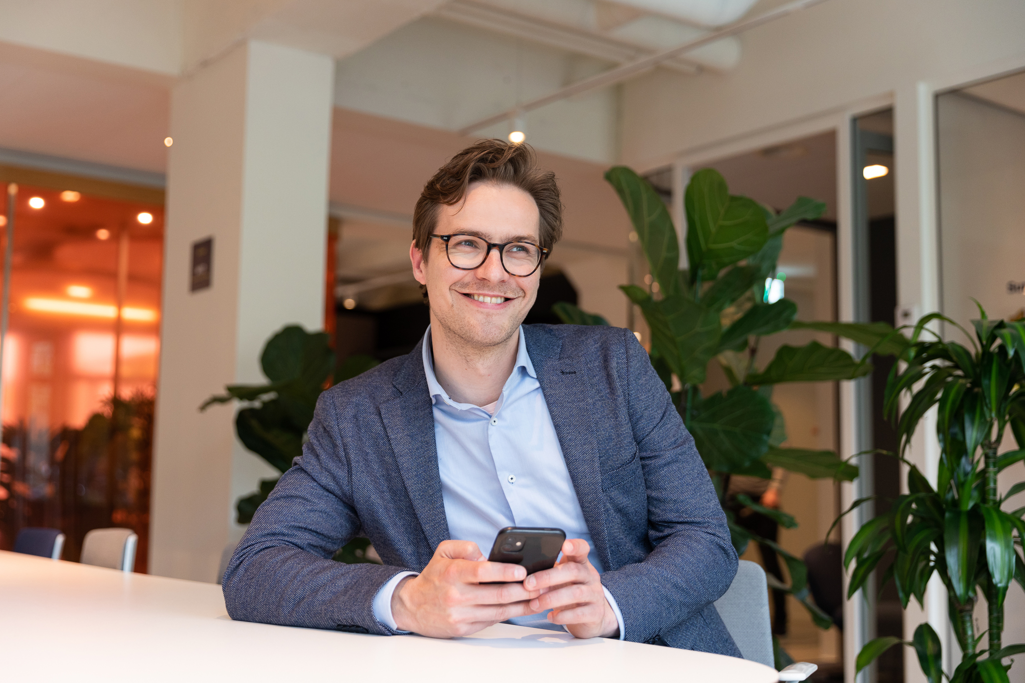 Man with a phone in his hands