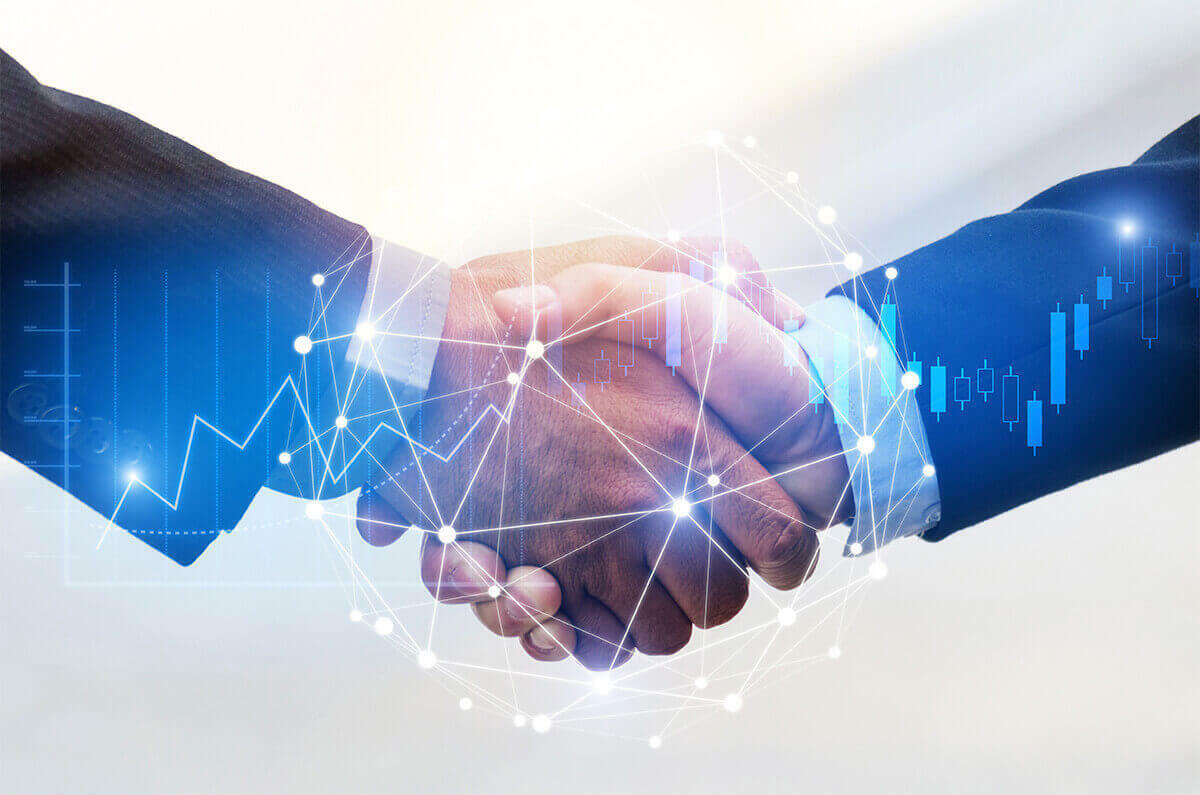business connection handshake