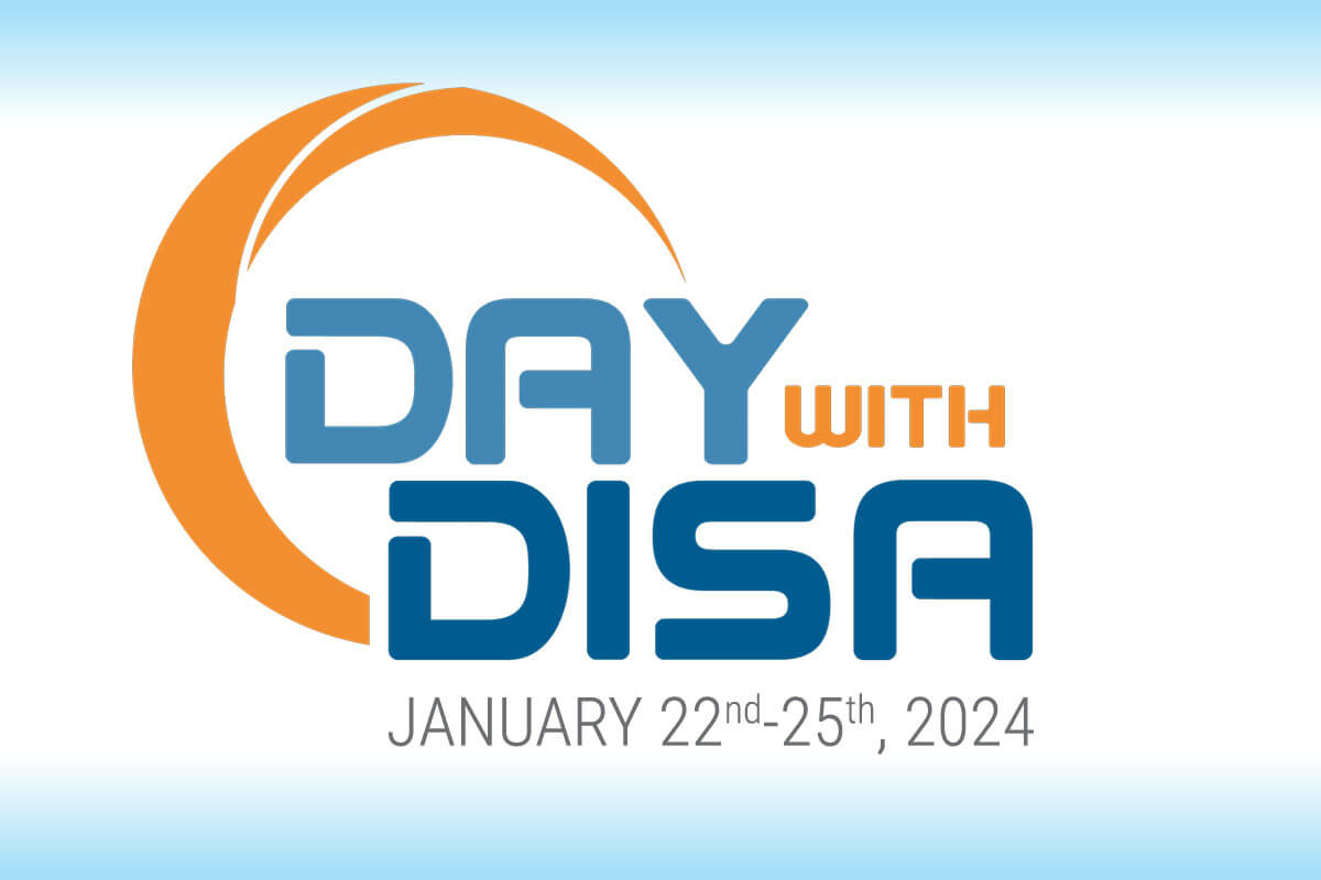 Day with DISA logo and dates