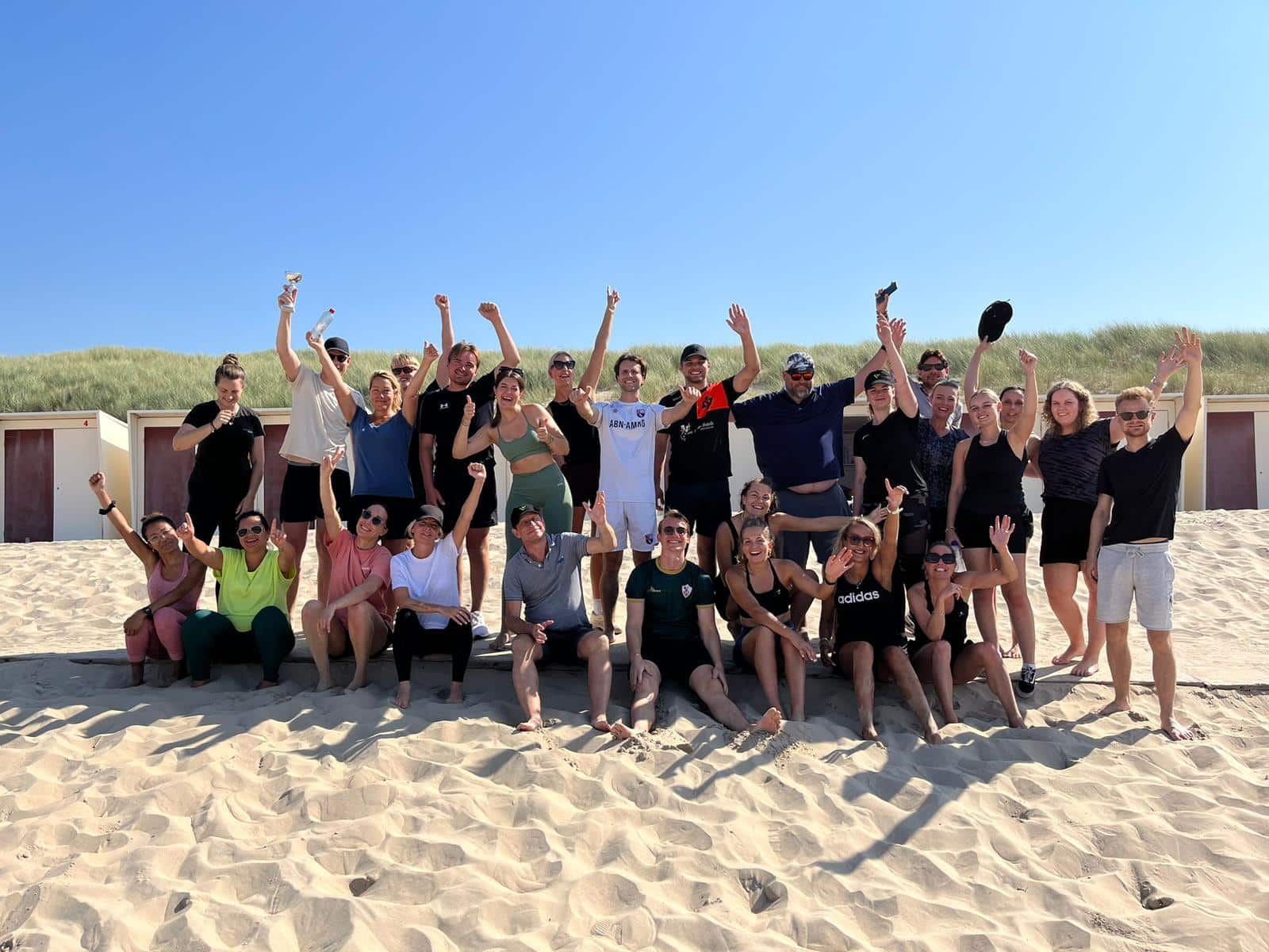 DISA co-workers having fun together on the beach