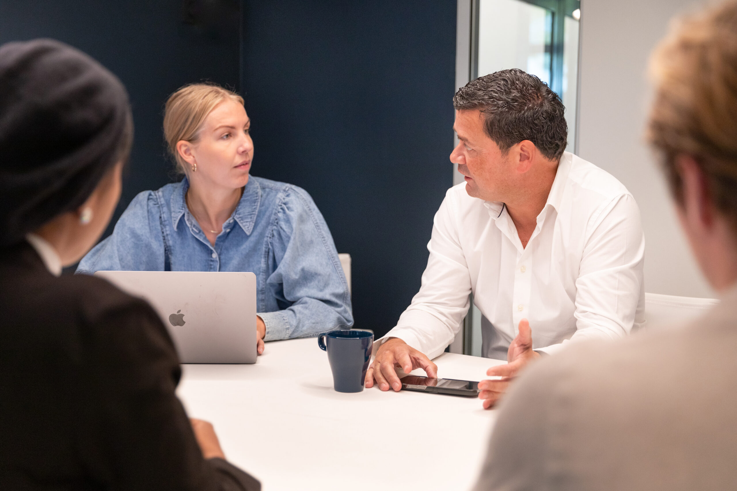 Employees in a business meeting