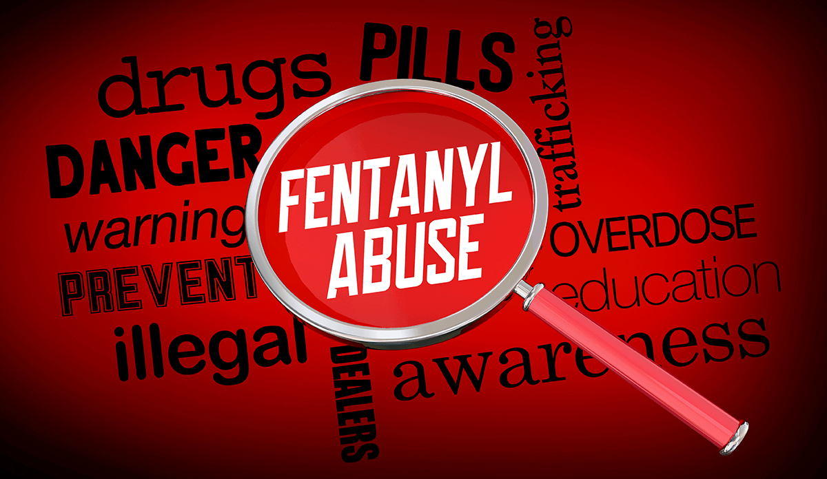 Fentanyl Abuse magnifying glass