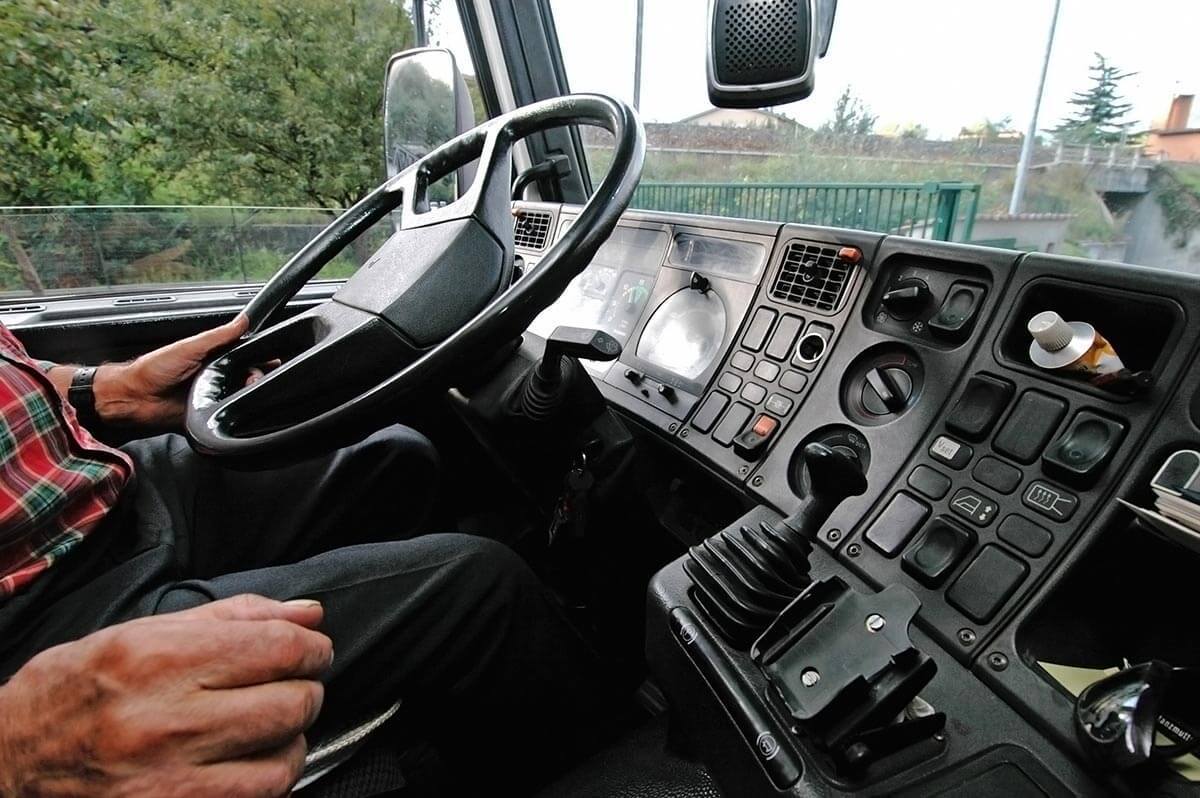 Truck Driver behind the wheel