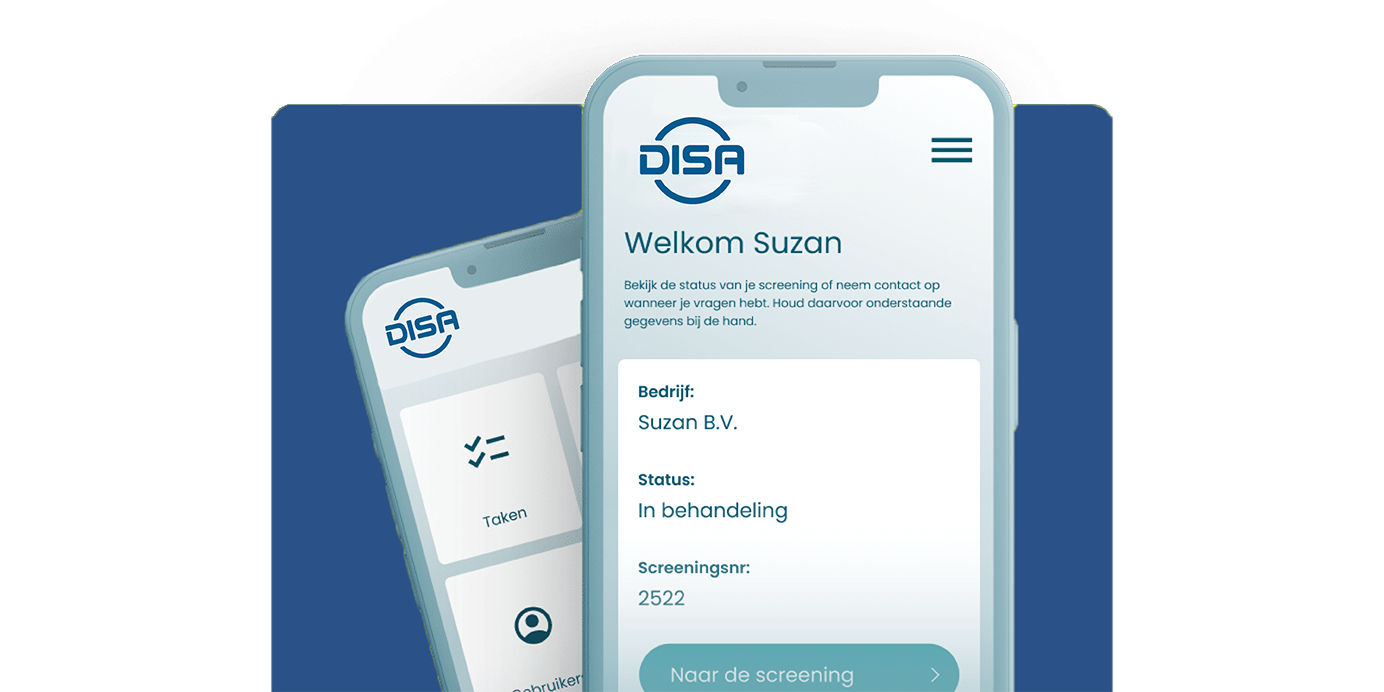 DISA dashboard mobile view