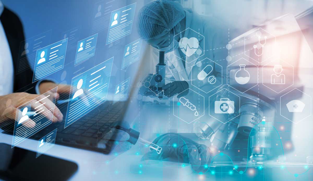 HR professional ordering drug tests and lab technician performing drug tests