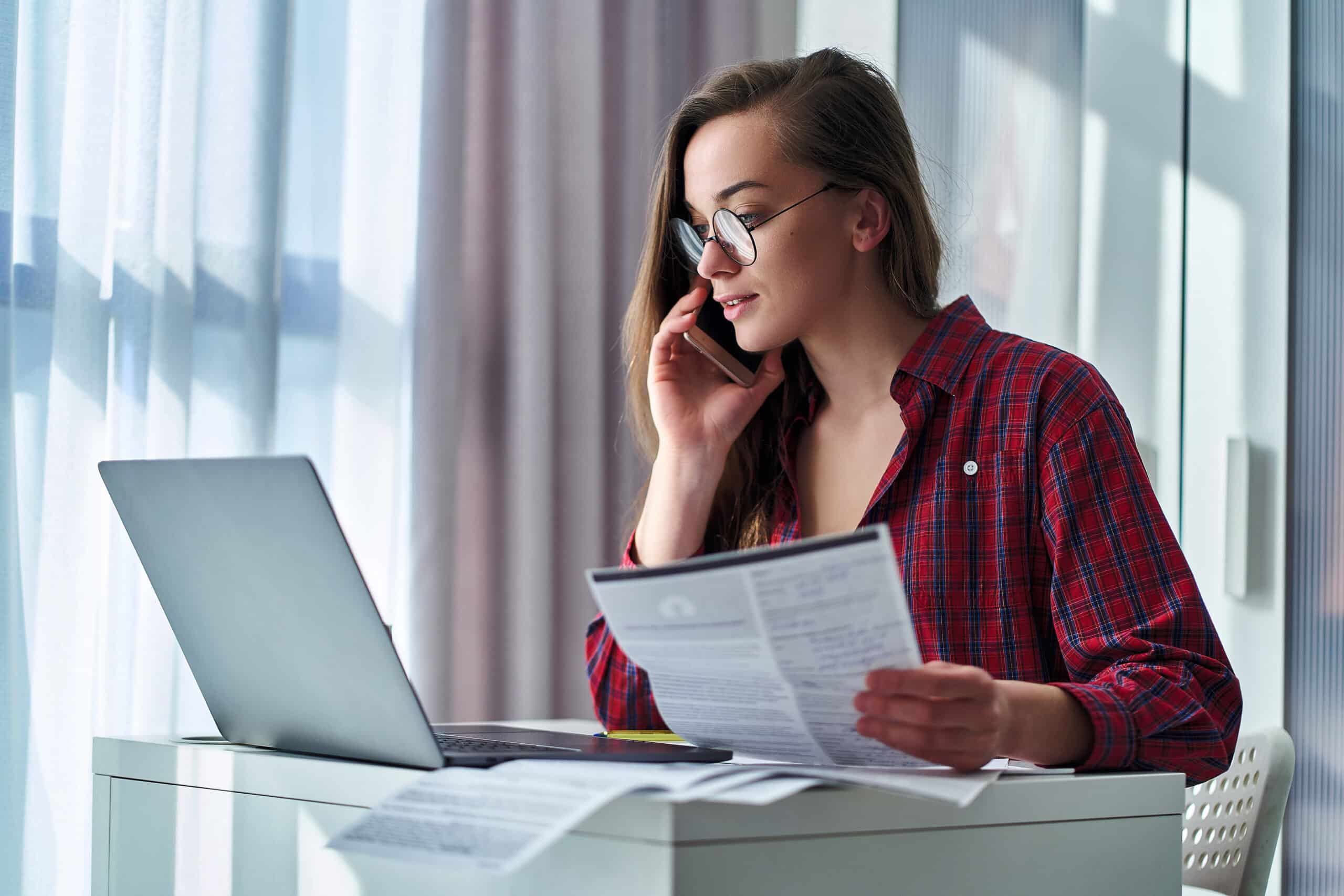 Woman calling to verify education and CV