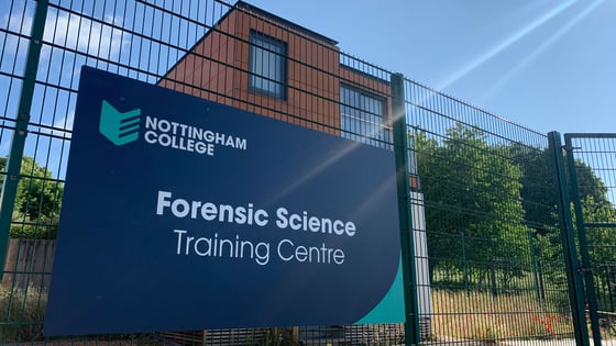 The crime scene house in the Forensic Science Training Centre at Basford.