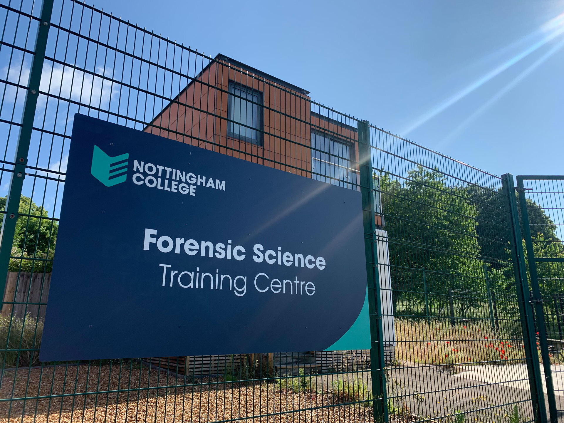 The crime scene house in the Forensic Science Training Centre at Basford.