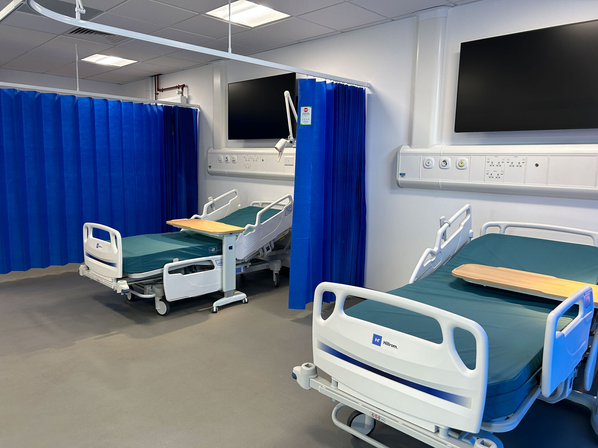 A simulated hospital ward at the City Hub.