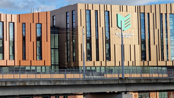 Front part of the City Hub with Tram bridge in the background