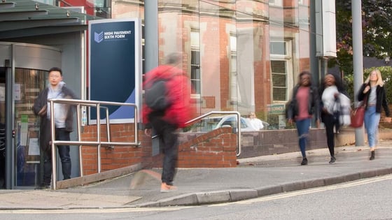 High Pavement with people walking past on Chaucer Street