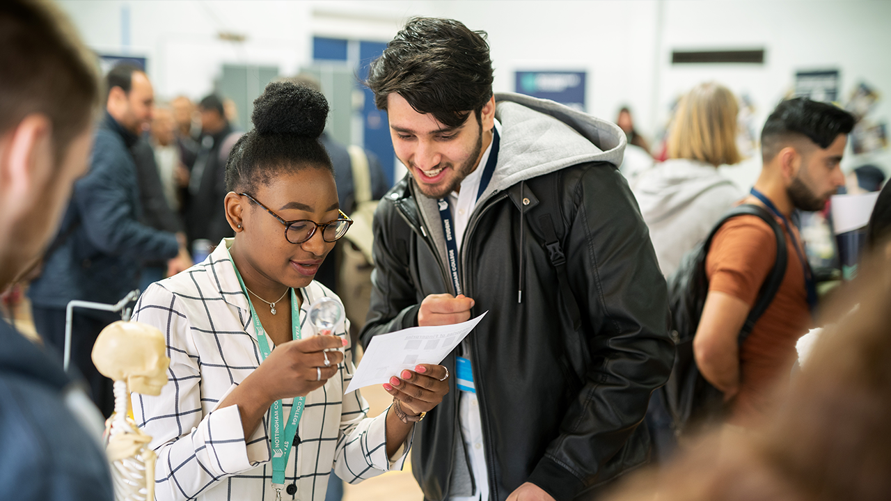 People at careers event