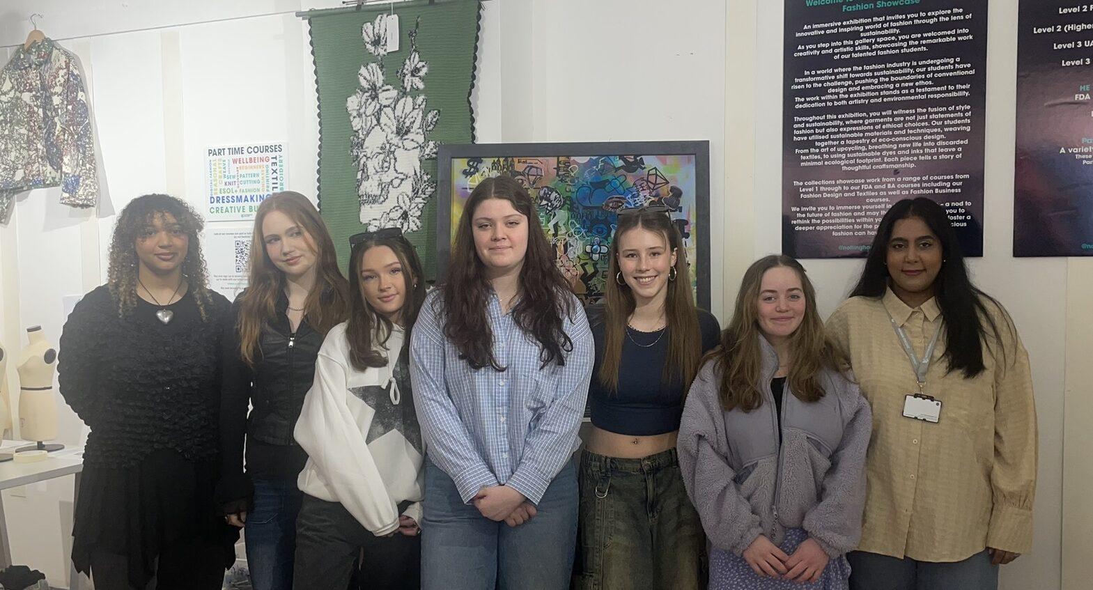 Students at their pop up fashion event