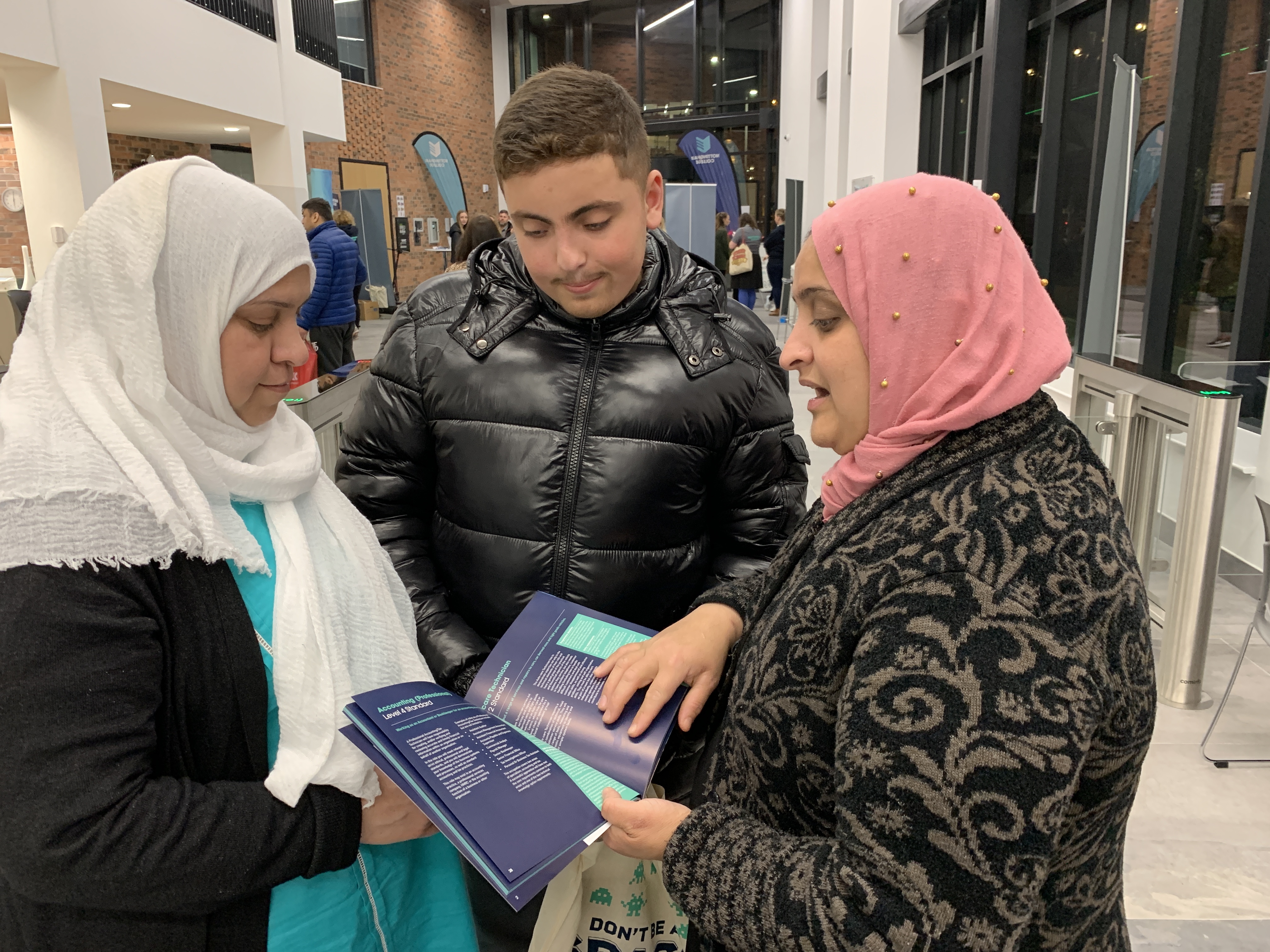 Students at a City Hub open evening.