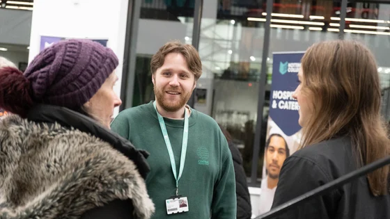 Staff at an event