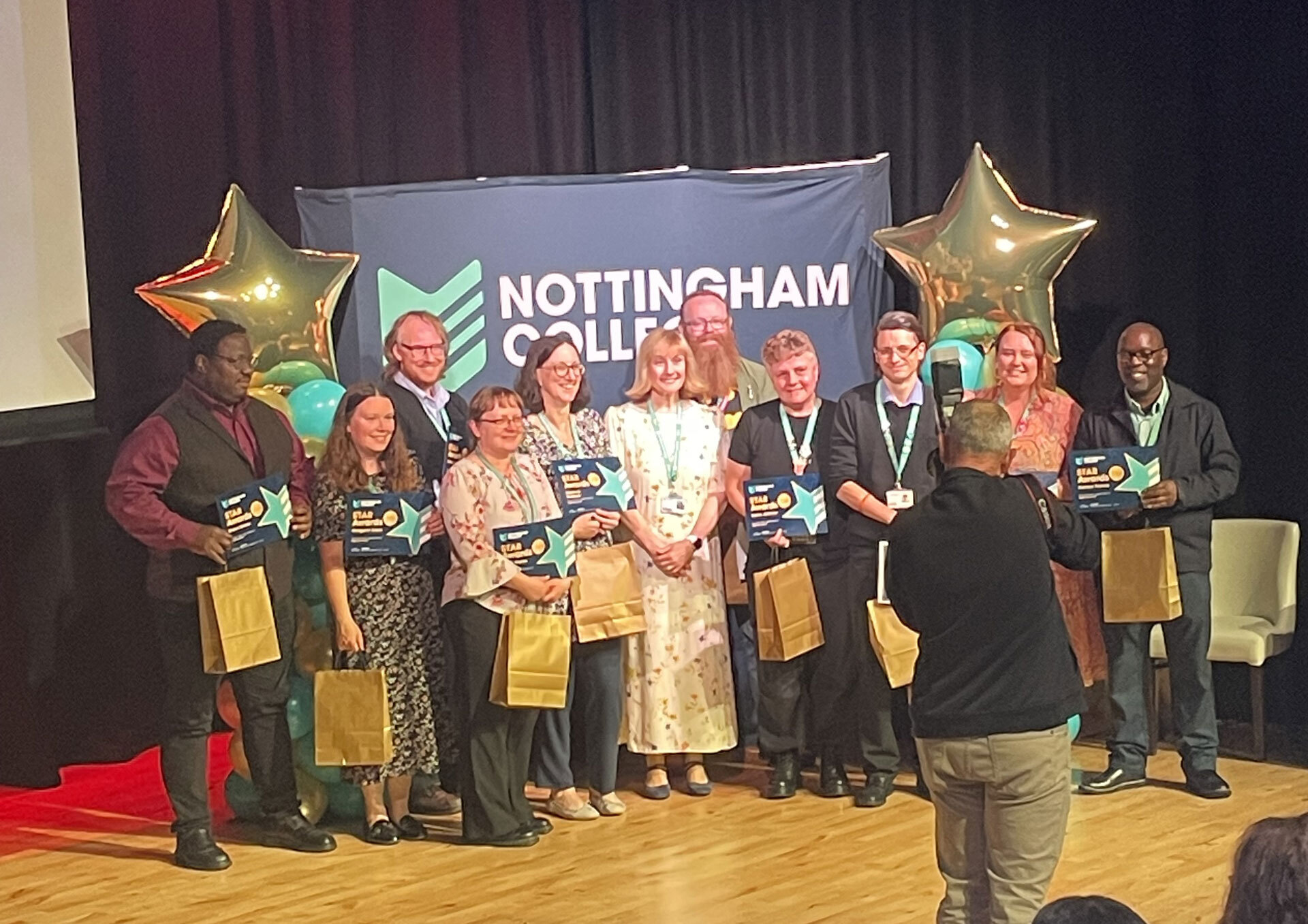 The Star Award winners in the theatre at the City Hub.