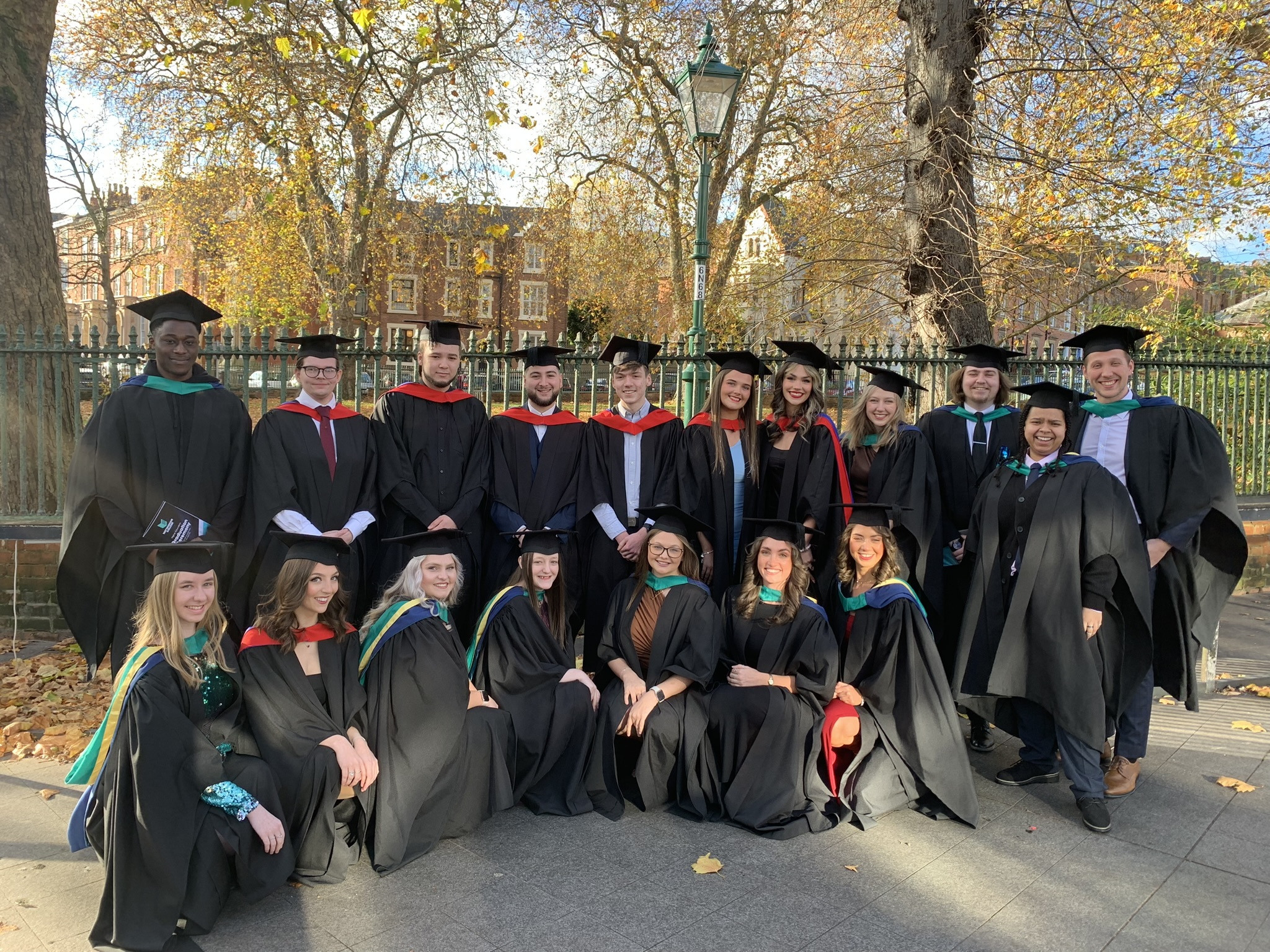 Graduates outside the Albert Hall in Nottingham